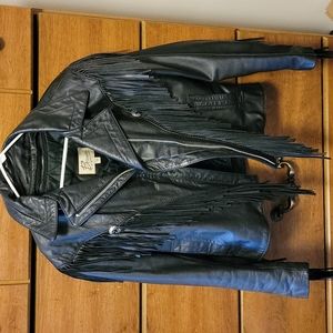 Berman's Leather Fringe Jacket Size 12